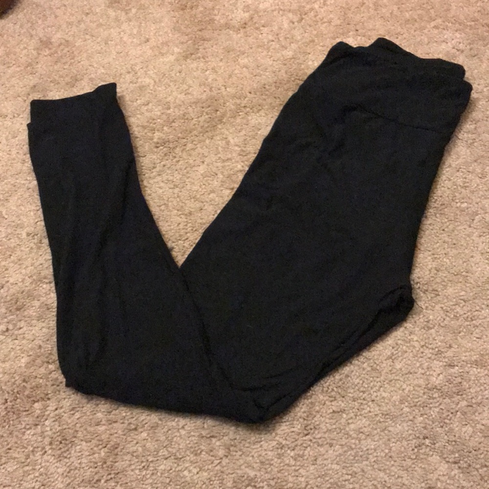 Lulularoe Solid Black Leggings OS